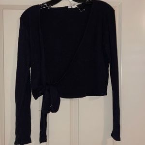 Crop tie shirt